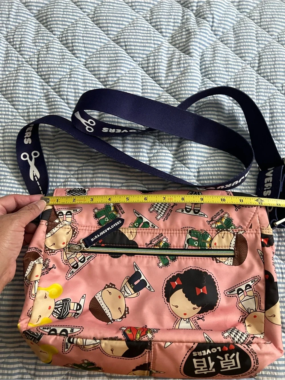 Harajuku Lovers Pink Character Patchwork Crossbody Bag